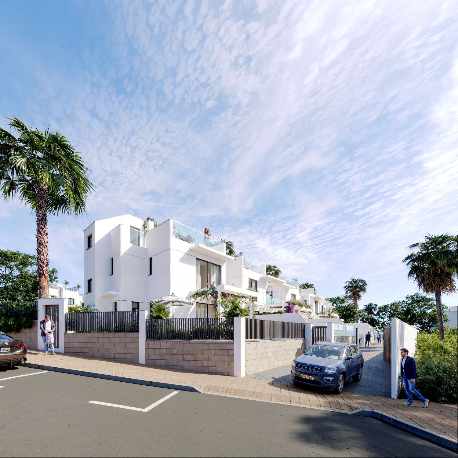 Moderne Villen und Reihenhäuser in exklusiver Wohnanlage in Nerja