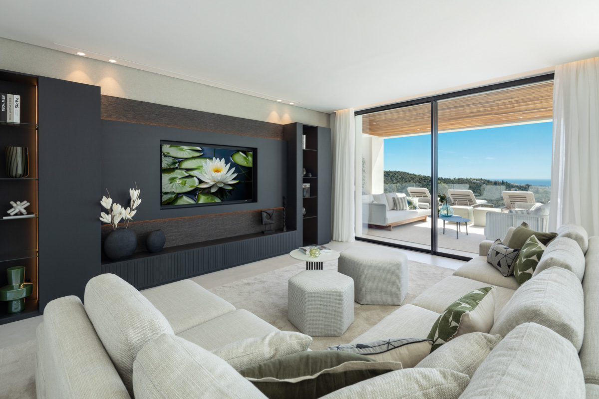 Moderne Luxusvilla in Lomas de La Quinta – Architektur von Carlos Lamas mit Meerblick