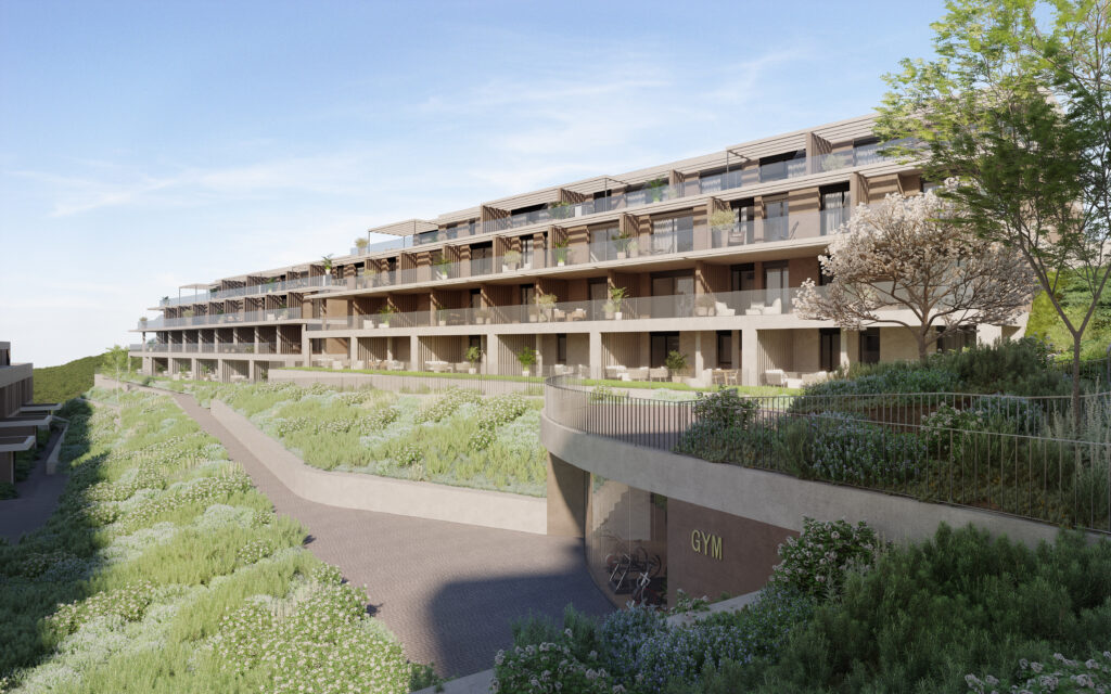 Viviendas modernas con vistas al golf y al mar en Estepona