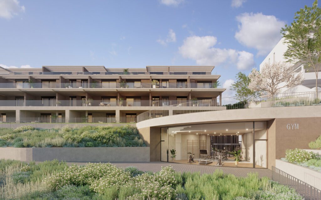 Viviendas modernas con vistas al golf y al mar en Estepona