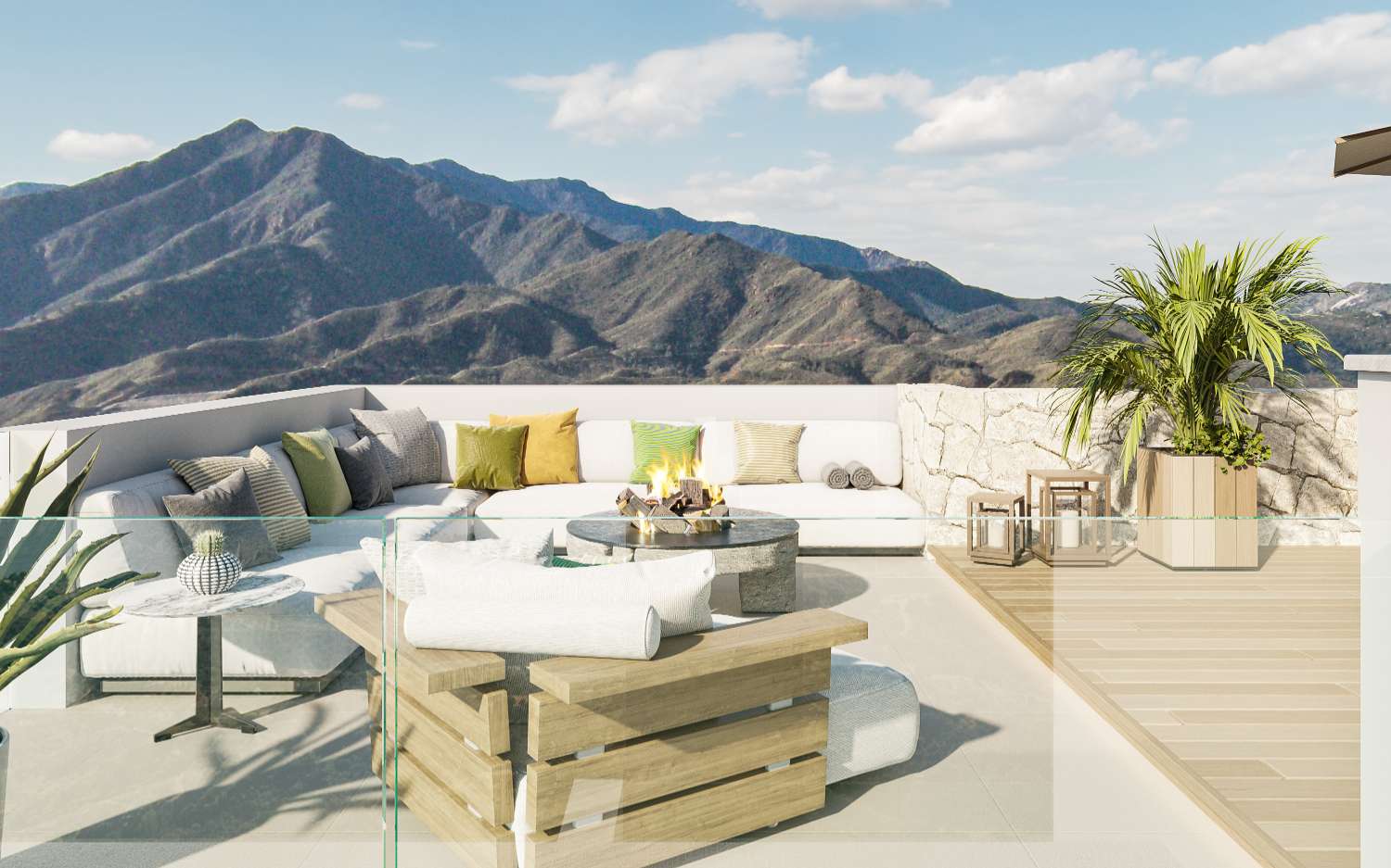 Elegantes Erdgeschoss-Apartment mit traumhaftem Panorama in La Mairena (Ojén)