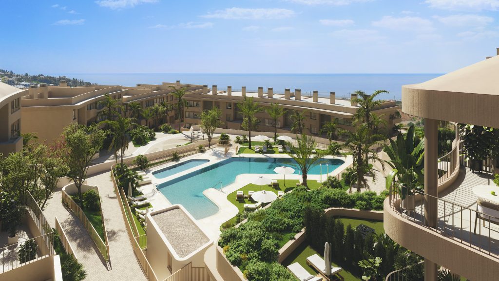 Apartamentos modernos de obra nueva con vistas al mar en El Higuerón – Costa del Sol