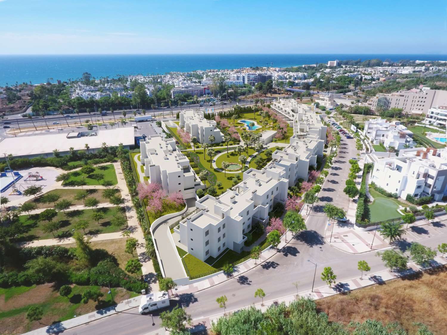 Moderne Neubauwohnung in exklusiver Wohnanlage an der New Golden Mile in Estepona