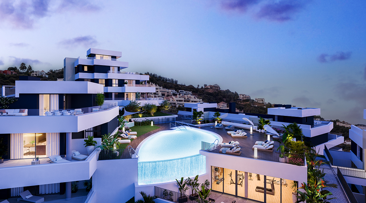 Appartements neufs exclusifs et penthouses de luxe avec vue sur la mer à Marbella