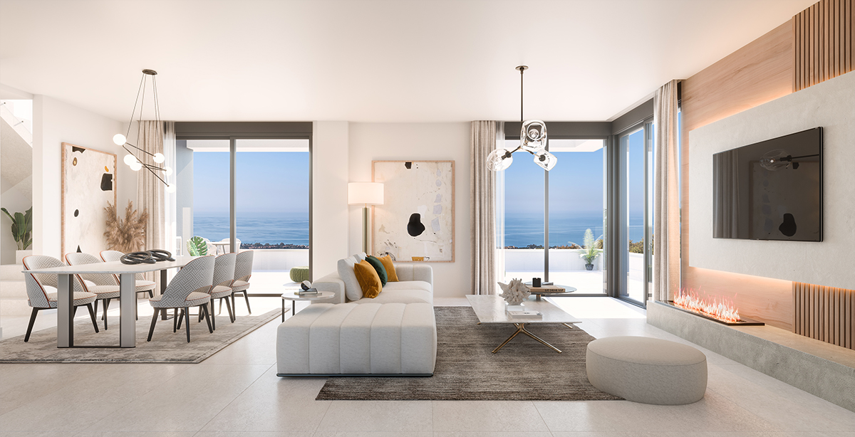 Appartements neufs exclusifs et penthouses de luxe avec vue sur la mer à Marbella