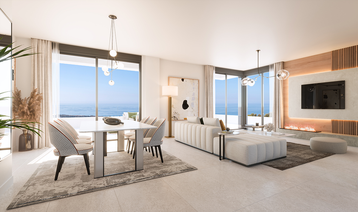 Appartements neufs exclusifs et penthouses de luxe avec vue sur la mer à Marbella