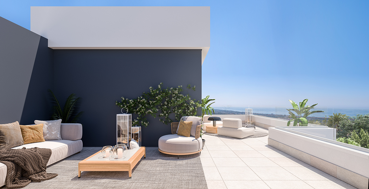 Appartements neufs exclusifs et penthouses de luxe avec vue sur la mer à Marbella