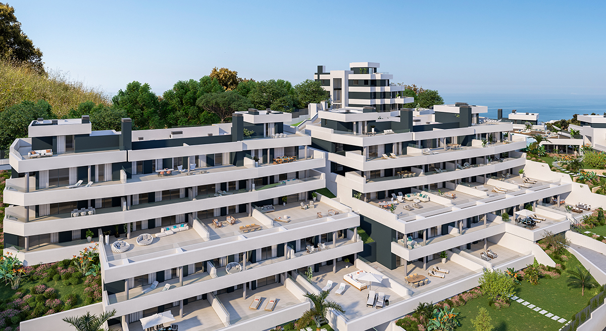 Appartements neufs exclusifs et penthouses de luxe avec vue sur la mer à Marbella