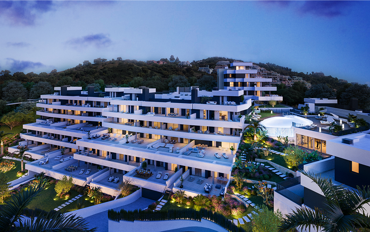 Appartements neufs exclusifs et penthouses de luxe avec vue sur la mer à Marbella