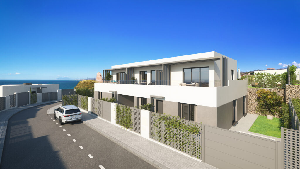 Moderne Doppelhaushälften mit traumhaftem Meerblick in Lagos – Mezquitilla