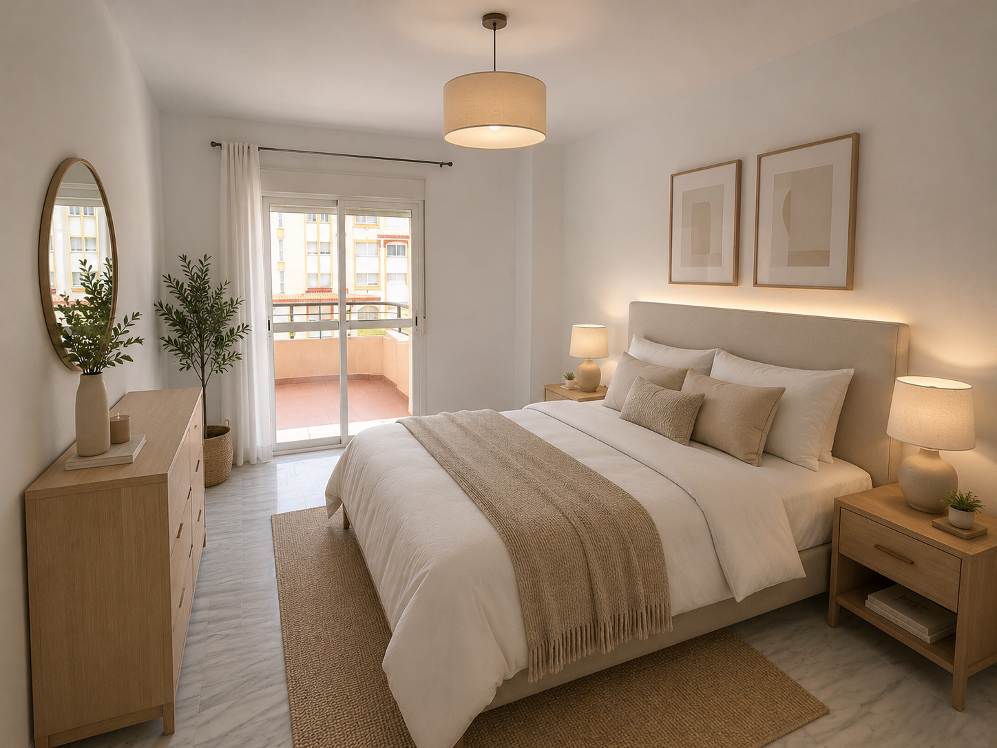 Apartment mit Meerblick und Blick auf den Yachthafen von Estepona